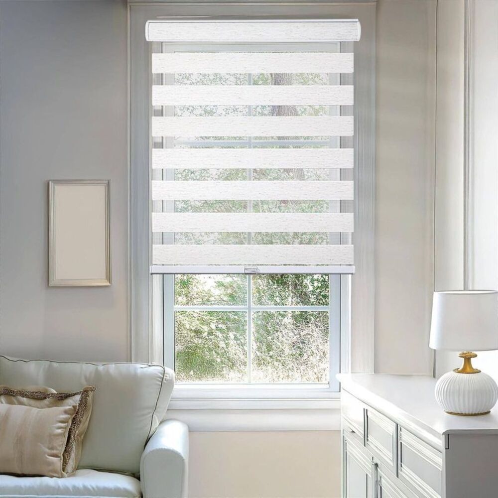 Chicology - 33"x72" Chicology Light Filtering Zebra Shade Beige